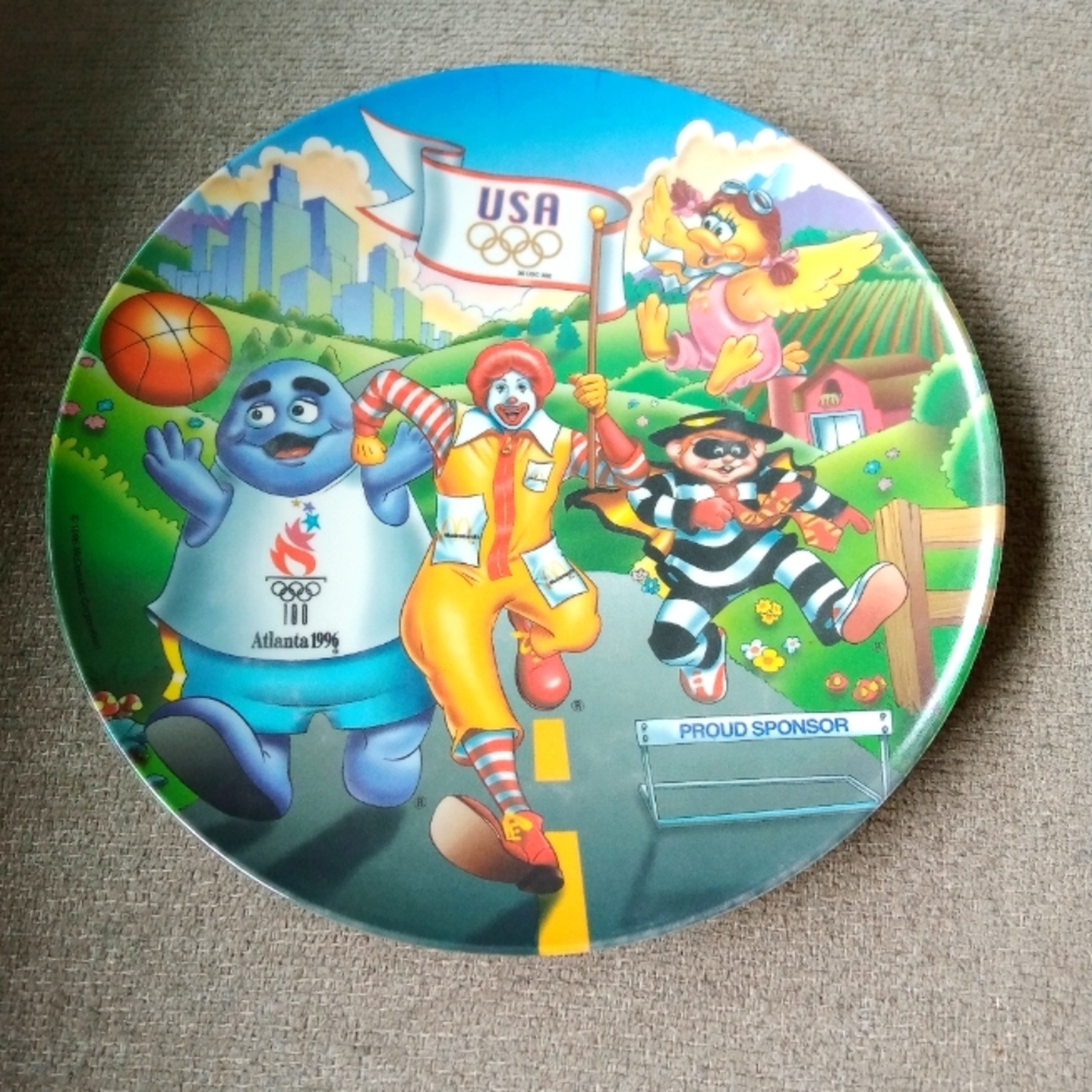 Vintage 1996 McDonald's Olympic Plate